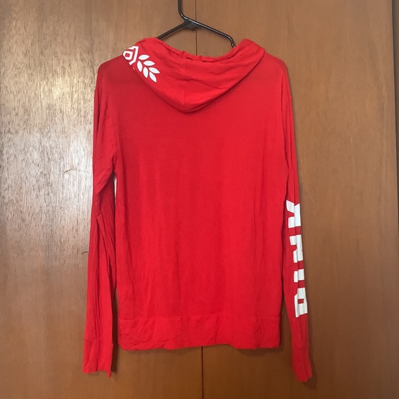 *LAST CHANCE* PINK Victoria’s Secret Soft Red Hoodie Size Small - Picture 3 of 5